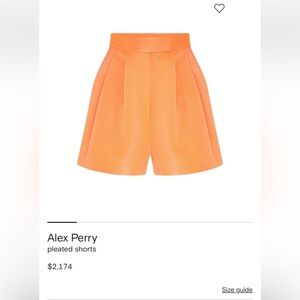 🧡NWT Alex Perry High Waist Coral Pleated Shorts